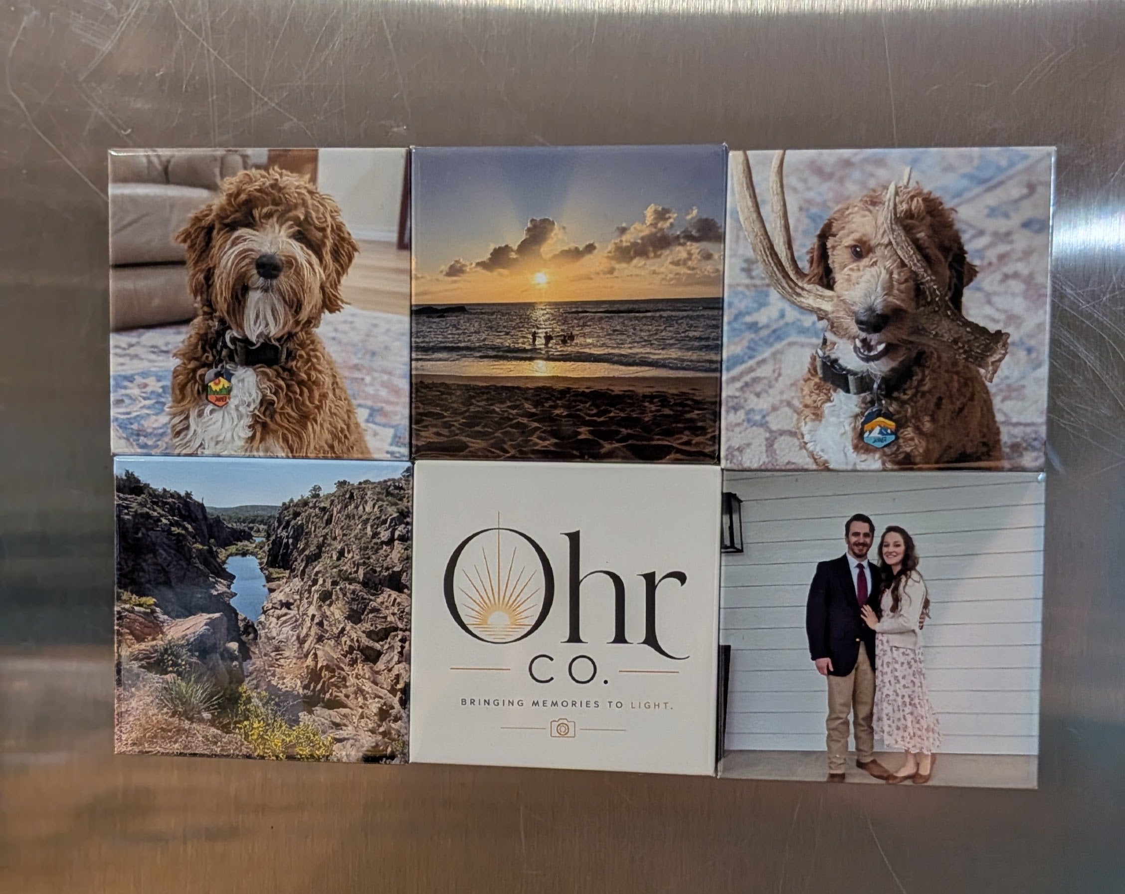 Custom photo magnet a personalized gift for weddings, events, or any special moment.
